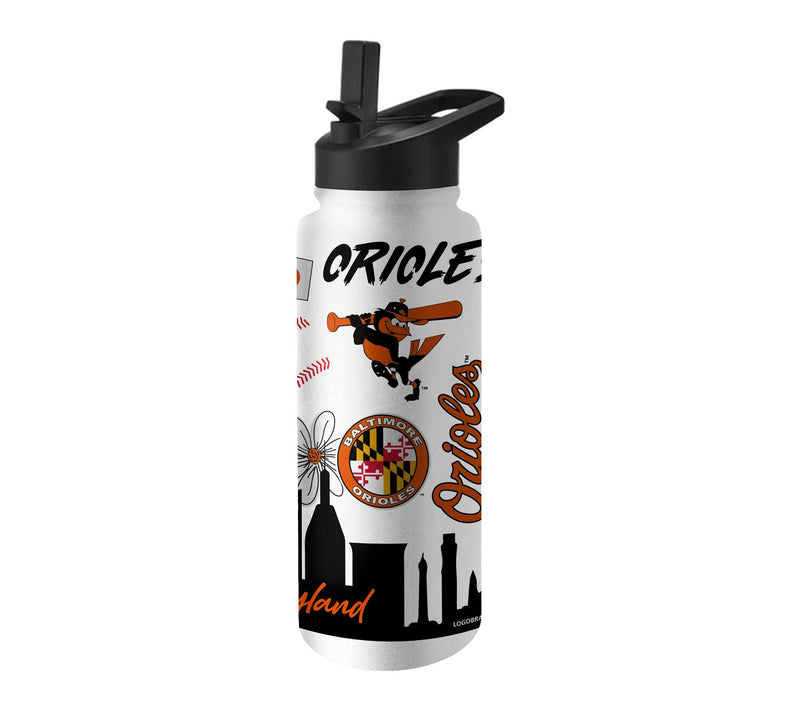 Logo Brands MLB 34oz Native Quencher Bottle — View 46