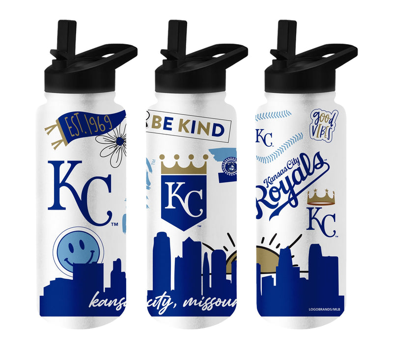 Logo Brands MLB 34oz Native Quencher Bottle — View 24
