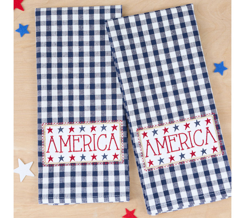 Design Imports Americana Embellished Kitchen Towel Set/2 — View 2