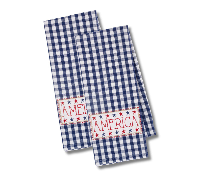 Design Imports Americana Embellished Kitchen Towel Set/2 — View 5