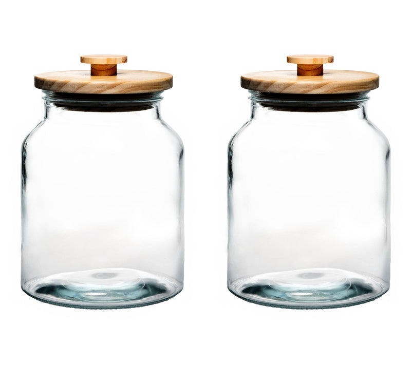10 Strawberry S treet Set of 2 Denali Canister s w/ Wood Lid — View 5