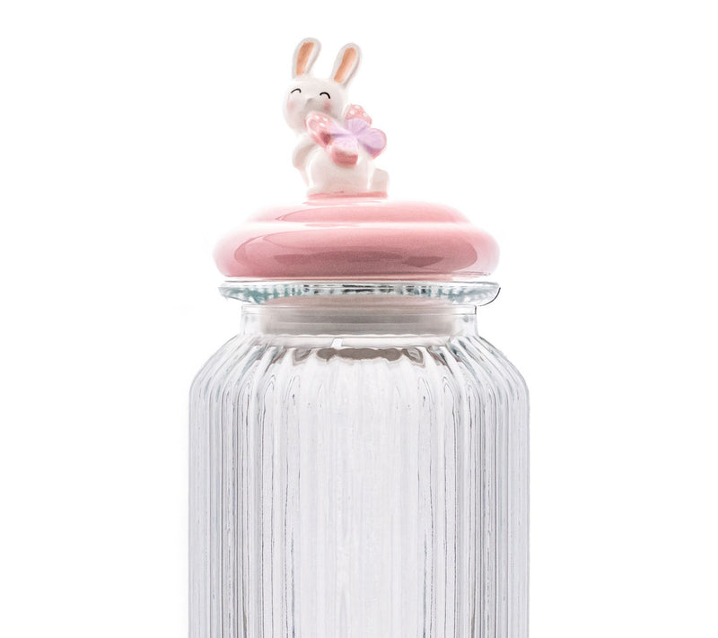 10 Strawberry Street Set of 2 Figural Knob Glass Canisters — View 3