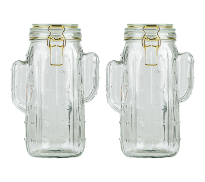 10 Strawberry S treet Set of 2 Saguaro Hermeti c Jars, Large