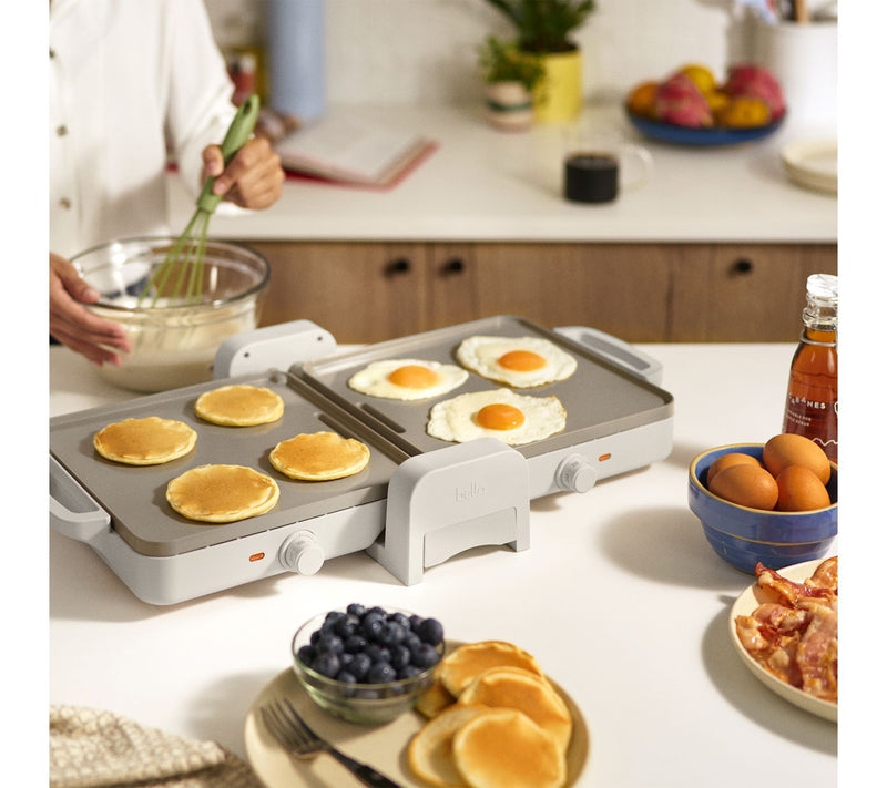 Bella 10" x 20" Ceramic Fold-n-Store Dual TempGriddle — View 7