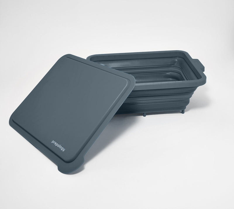 Prepology Collapsible Food Prep Tub w/ Cutting Board & Drain — View 2
