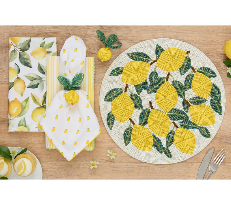 Design Imports Lemon Dots Print Napkin Set of 4 — View 3