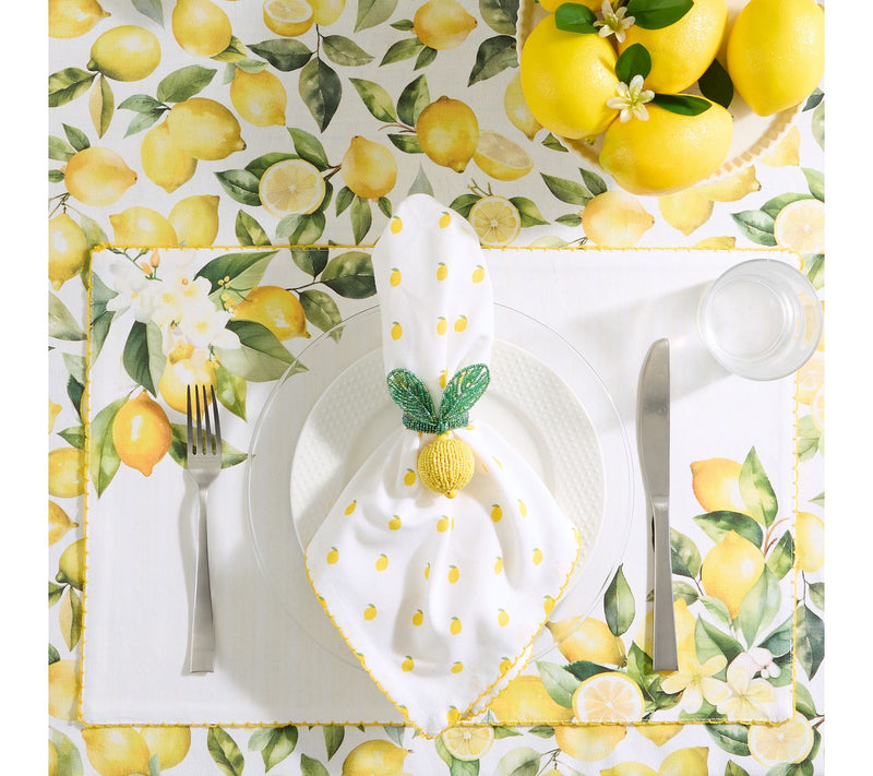Design Imports Lemon Dots Print Napkin Set of 4 — View 4