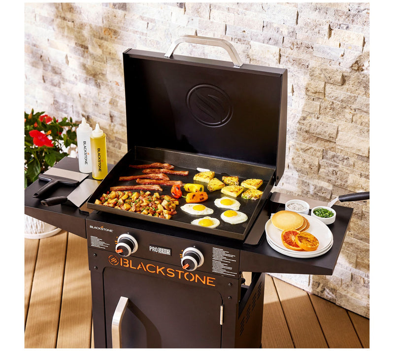 Blackstone 22" Pro Series Dual Burner Griddle w/ Cover & 8pc Tool Kit — View 14