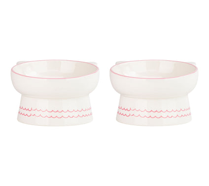 10 Strawberry S treet Set of 2 Ears Up Elevate d Pet Bowl