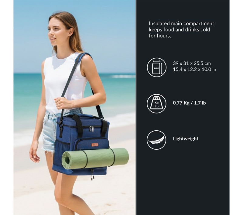 DUKAP DASH Insulated Soft Cooler Tote Bag Blue — View 5