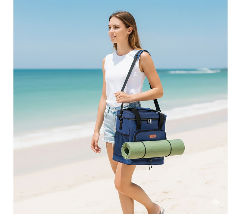 DUKAP DASH Insulated Soft Cooler Tote Bag Blue — View 2