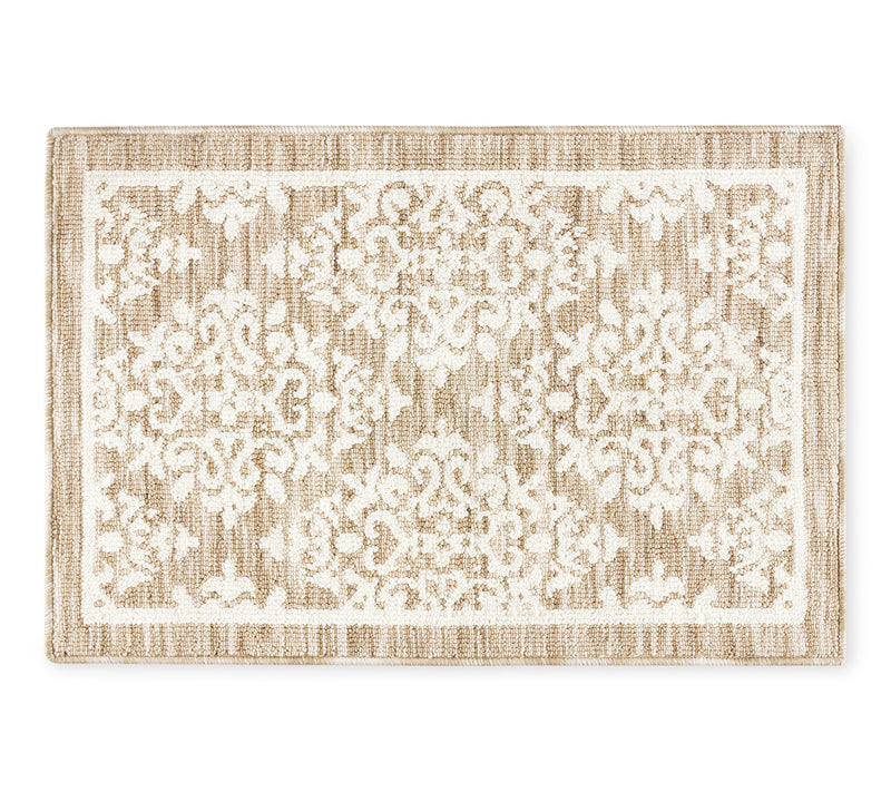 TCLI Walker Damask Medallion Washable 24"x40" Kitchen Mat — View 14