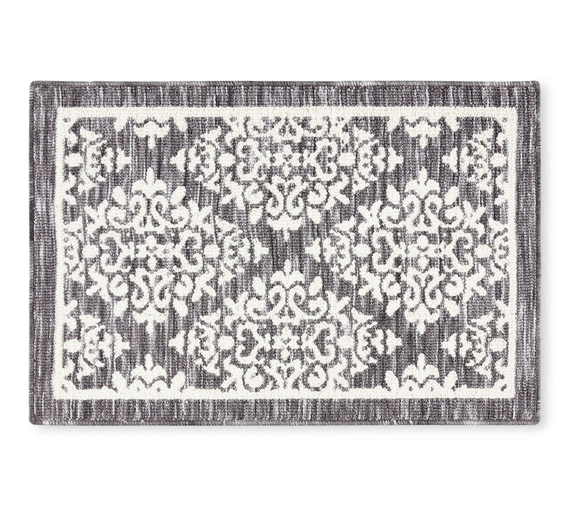 TCLI Walker Damask Medallion Washable 24"x40" Kitchen Mat — View 15