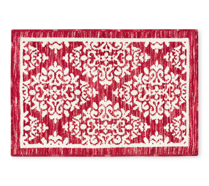 TCLI Walker Damask Medallion Washable 24"x40" Kitchen Mat — View 17