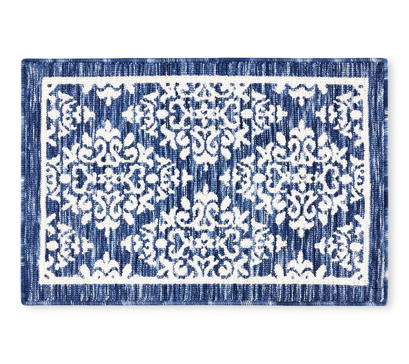 TCLI Walker Damask Medallion Washable 24"x40" Kitchen Mat — View 18