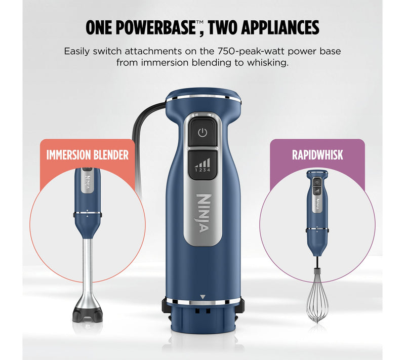 Ninja Power Duo Immersion Blen der with Whisk & Blending Vess — View 3