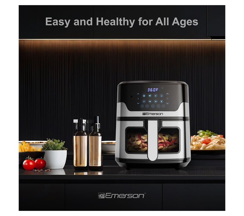 Emerson SmartVoice 5.3 QT Air Fryer, 1000+ Voice Commands No APP — View 10