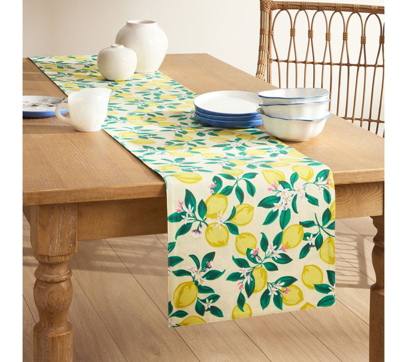 Draper James Lemon Blossom Reversible 14"x72" Runner — View 3