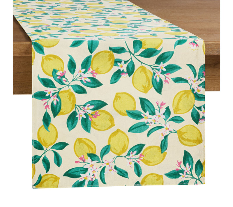 Draper James Lemon Blossom Reversible 14"x72" Runner — Main view