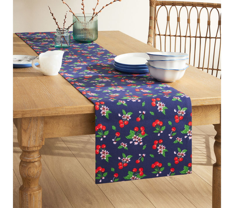 Draper James Ch erry Blossom Re versible 14"x72 " Runner — View 3