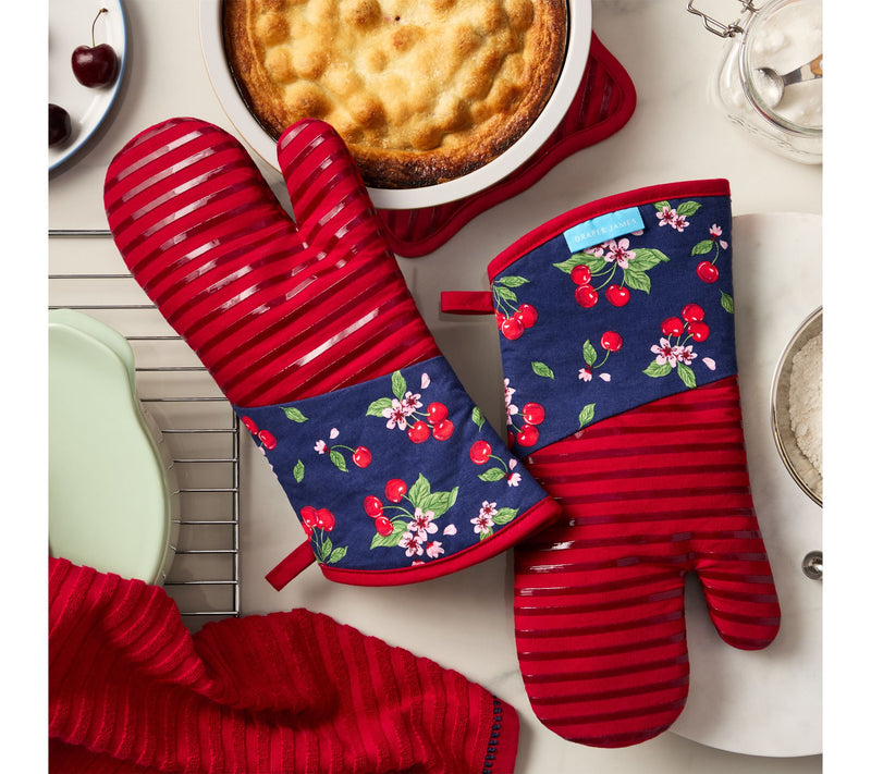 Draper James Cherry Blossom Oven Mitt 2-Pack Set — View 3