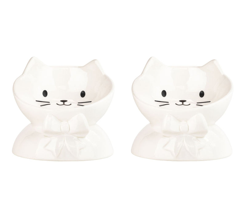 10 Strawberry Street Set of 2 Pretty Whisker Elevated Pet Bowl — View 5