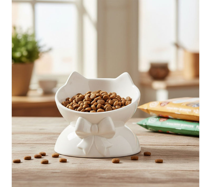 10 Strawberry Street Set of 2 Pretty Whisker Elevated Pet Bowl — View 3