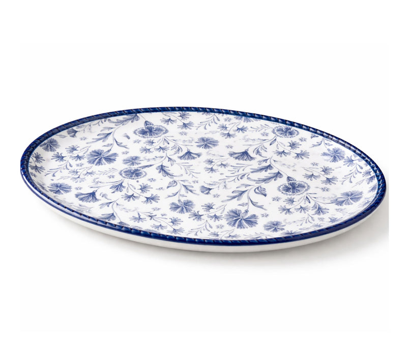 10 Strawberry Street Heritage Wildflower Oval Serving Platter — View 2