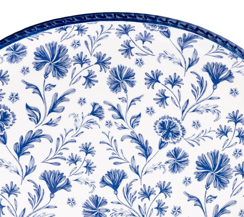 10 Strawberry Street Heritage Wildflower Oval Serving Platter — View 3