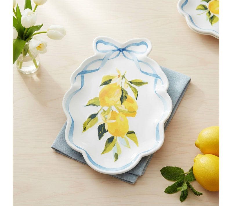 10 Strawberry Street Amalfi Lemon Ribbon Oval Platter — View 4
