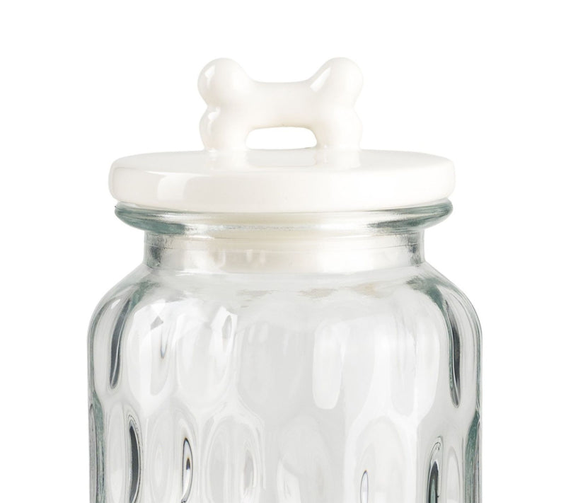 10 Strawberry Street Textured Glass Dog Treat Jar with Figural — View 3