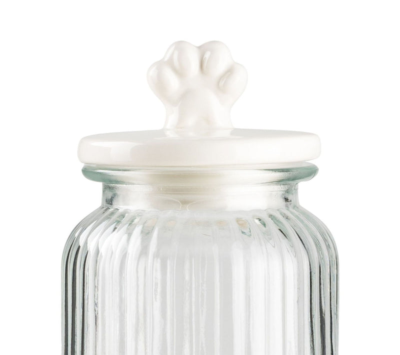 10 Strawberry Street Textured Glass Dog Treat Jar with Figural — View 4