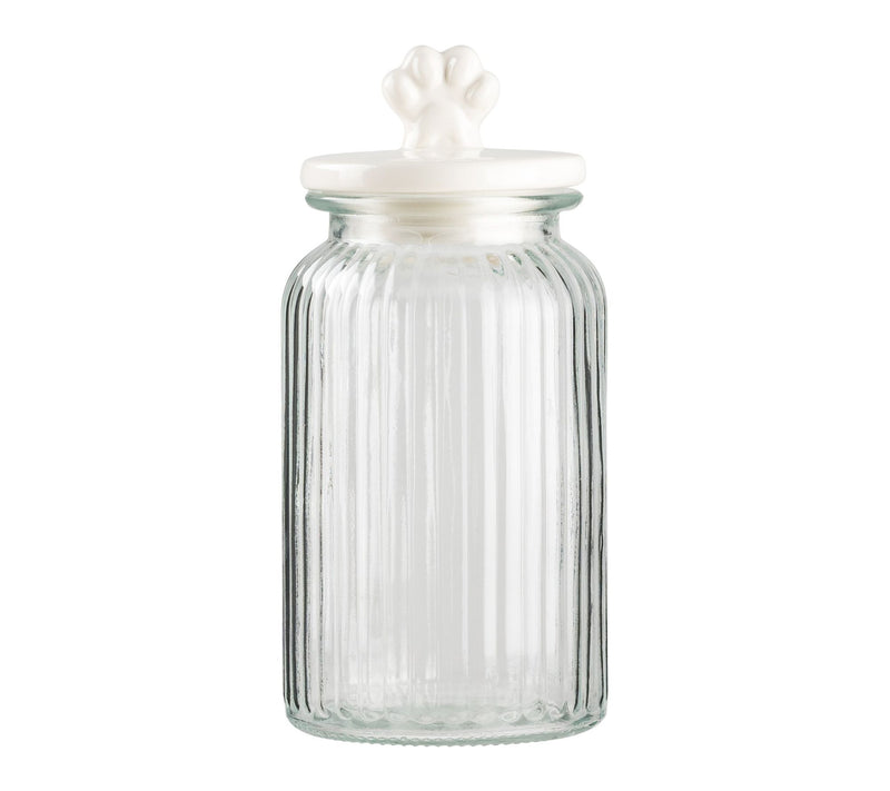 10 Strawberry Street Textured Glass Dog Treat Jar with Figural — View 2
