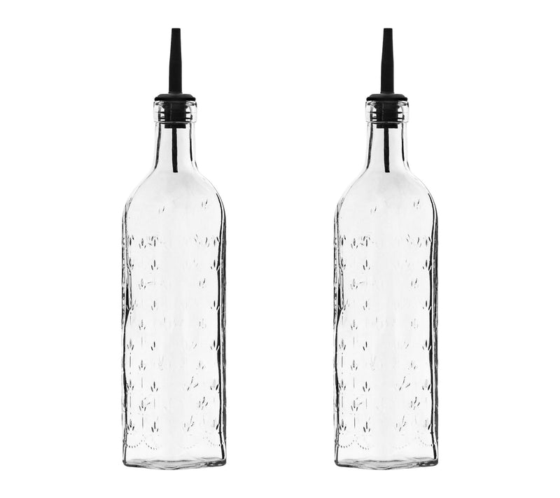 10 Strawberry Street Clear Glass Oil & VinegarCruet Bottles — View 4