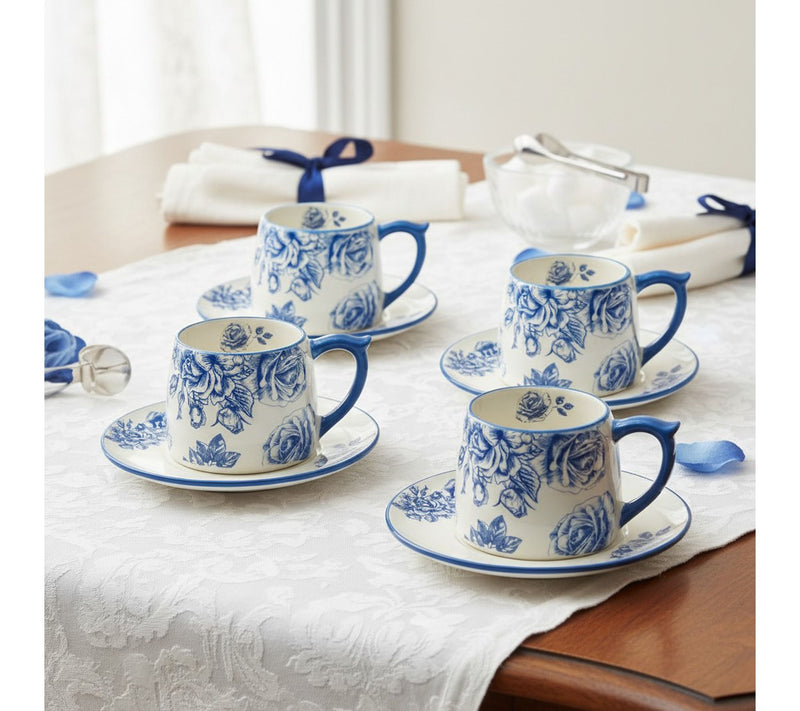 10 Strawberry Street Set of 4 Bella Tea Cup & Saucers — View 5