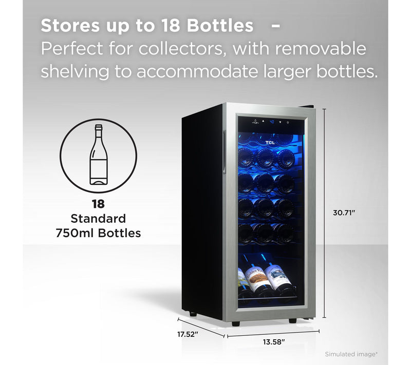 TCL 18-Bottle 1.8 Cu. Ft. Wine Cooler — View 2