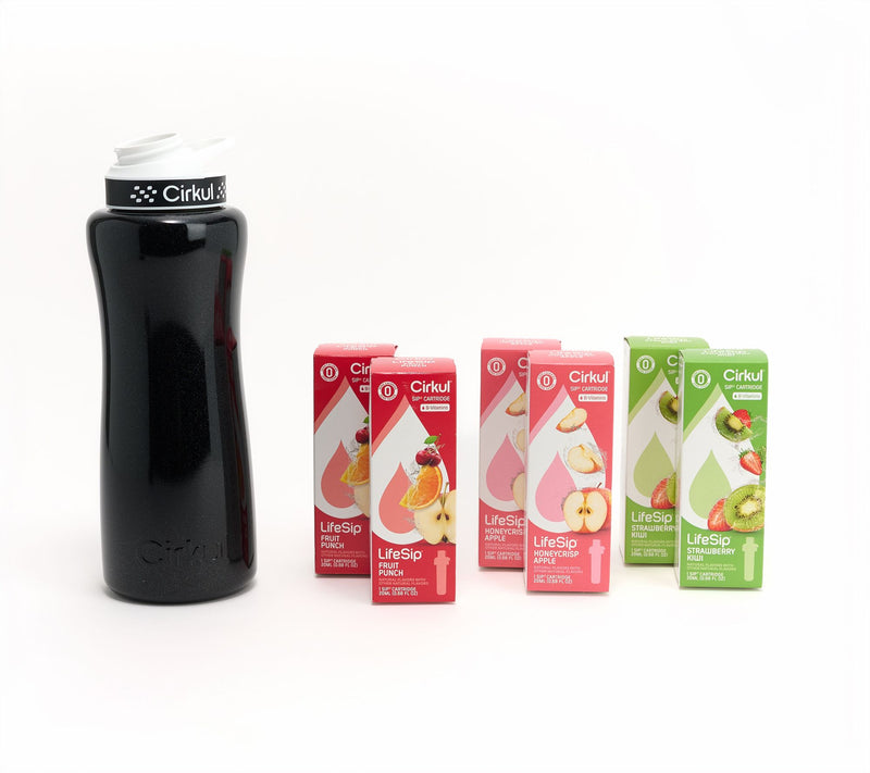 Cirkul 32-oz SS Bottle with 6 LifeSip Variety Flavors — View 3
