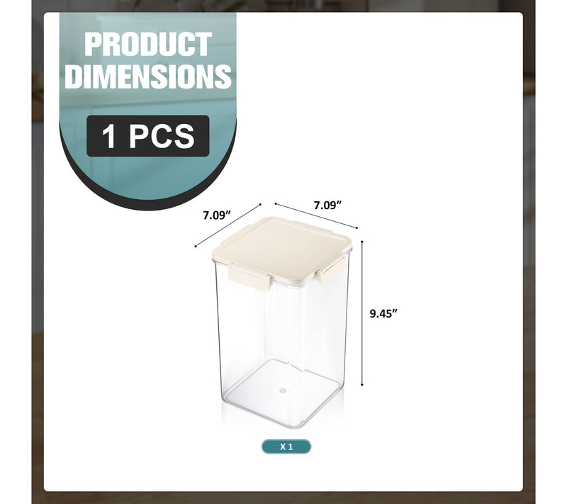 Sorbus Airtight Plastic Food Container, Tall Square 9.45" -1Pk — View 4