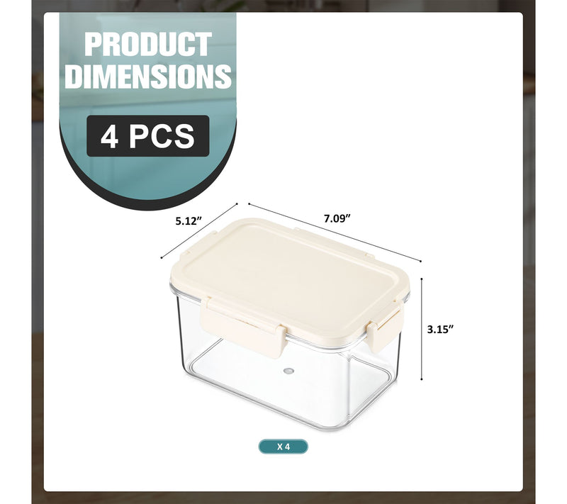 Sorbus Airtight Plastic Food Container, Small Rectangle -4 Pk — View 3