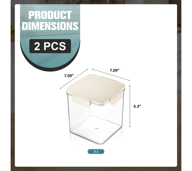 Sorbus Airtight Plastic Food Container, Medium6.3" Square 2Pk — View 3