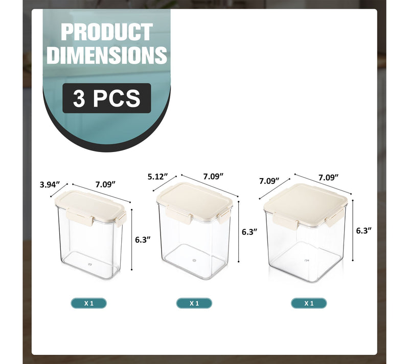 Sorbus Airtight Plastic Food Container Medium mix Combo 3 Pack — View 3