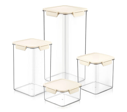 Sorbus Airtight Plastic Food Container Sqaure Combo 4 Pk
