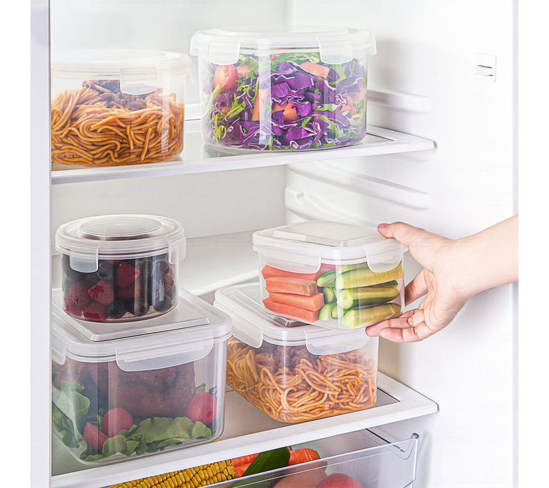 Sorbus Airtight Plastic Food Container, Round Rectangle -6Pack — View 6