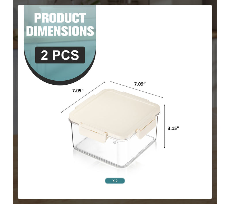 Sorbus Airtight Plastic Food Container, SquareSmall, 2 Pack — View 3
