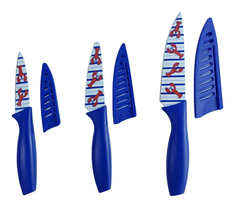 Temp-tations Set of (3) 6",4",3.5" Fruit Knives — Main view