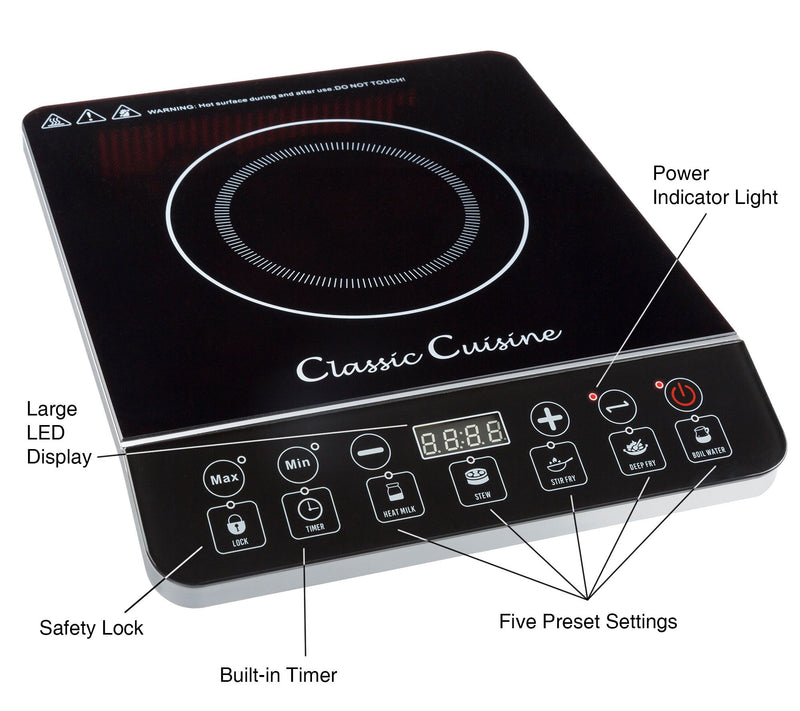 Classic Cuisine Multifunction 1800W InductionCooktop — View 4