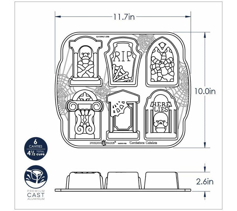 Nordic Ware Tombstone Cakelet Pan — View 4