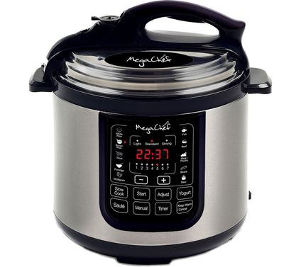 MegaChef 8-Quart Digital Pressure Cooker w/ 13reset Features