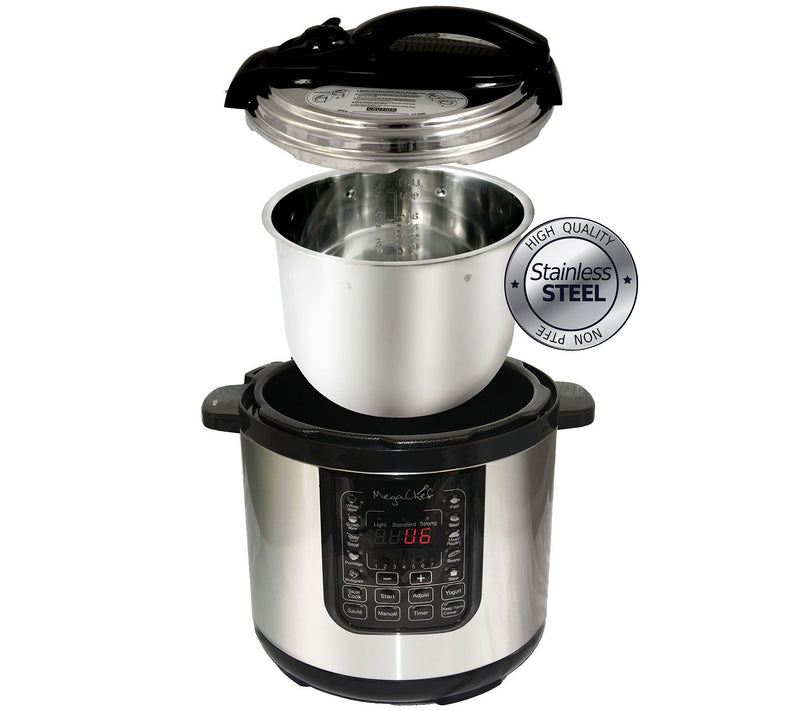 MegaChef 8-Quart Digital Pressure Cooker w/ 13reset Features — View 3