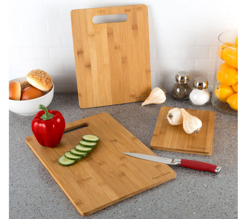 Classic Cuisine Set of 3 Bamboo Cutting Boards — View 3